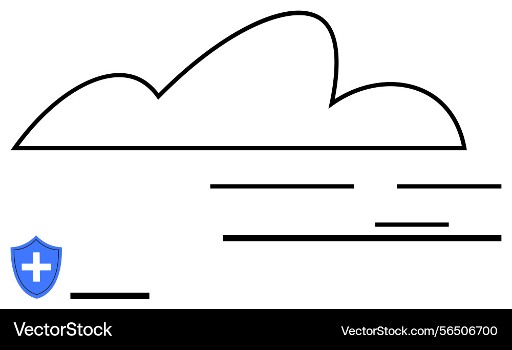Cloud design with security shield for data Cloud design with security shield for data Vector Image