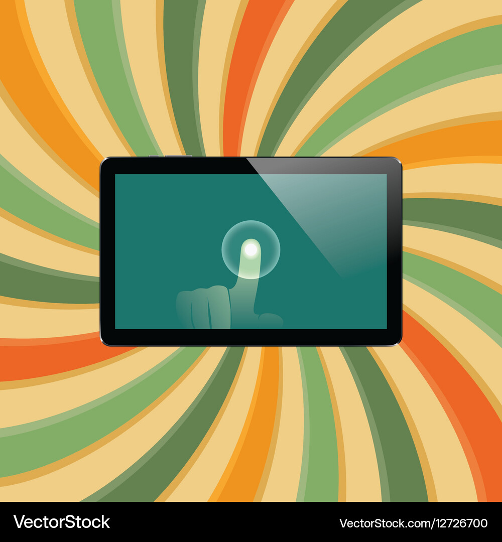 Digital tablet with shiny sensor screen touch Vector Image