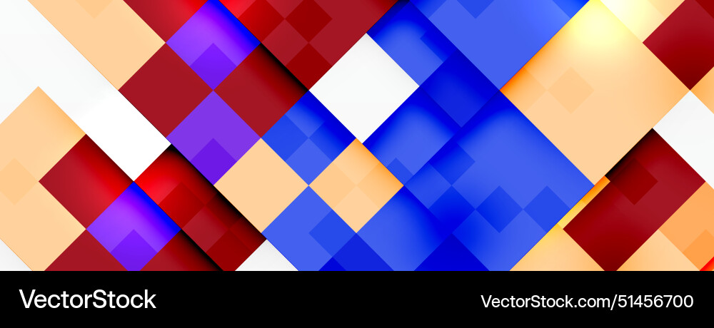 Dynamic colorful squares background Vector Image