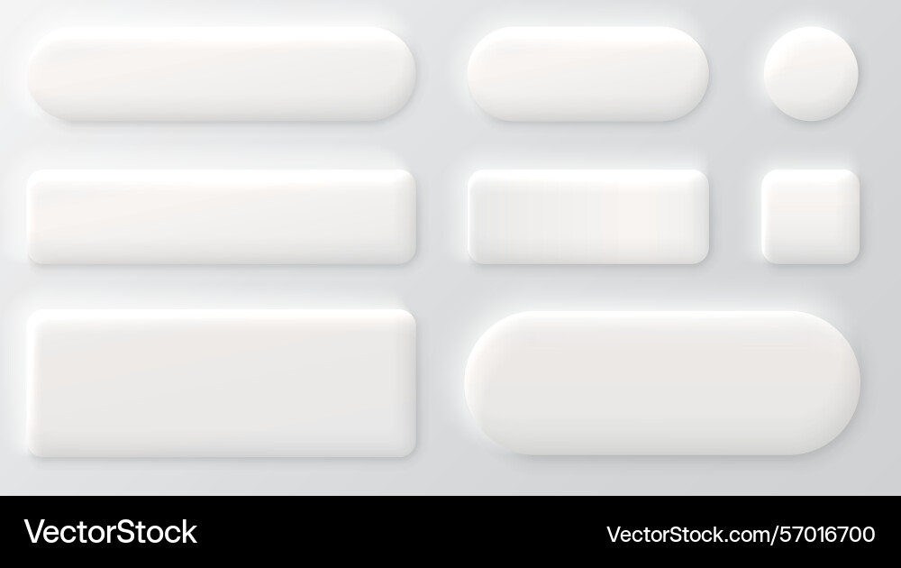 Frame button white color set minimal label Frame button white color set minimal label vector image