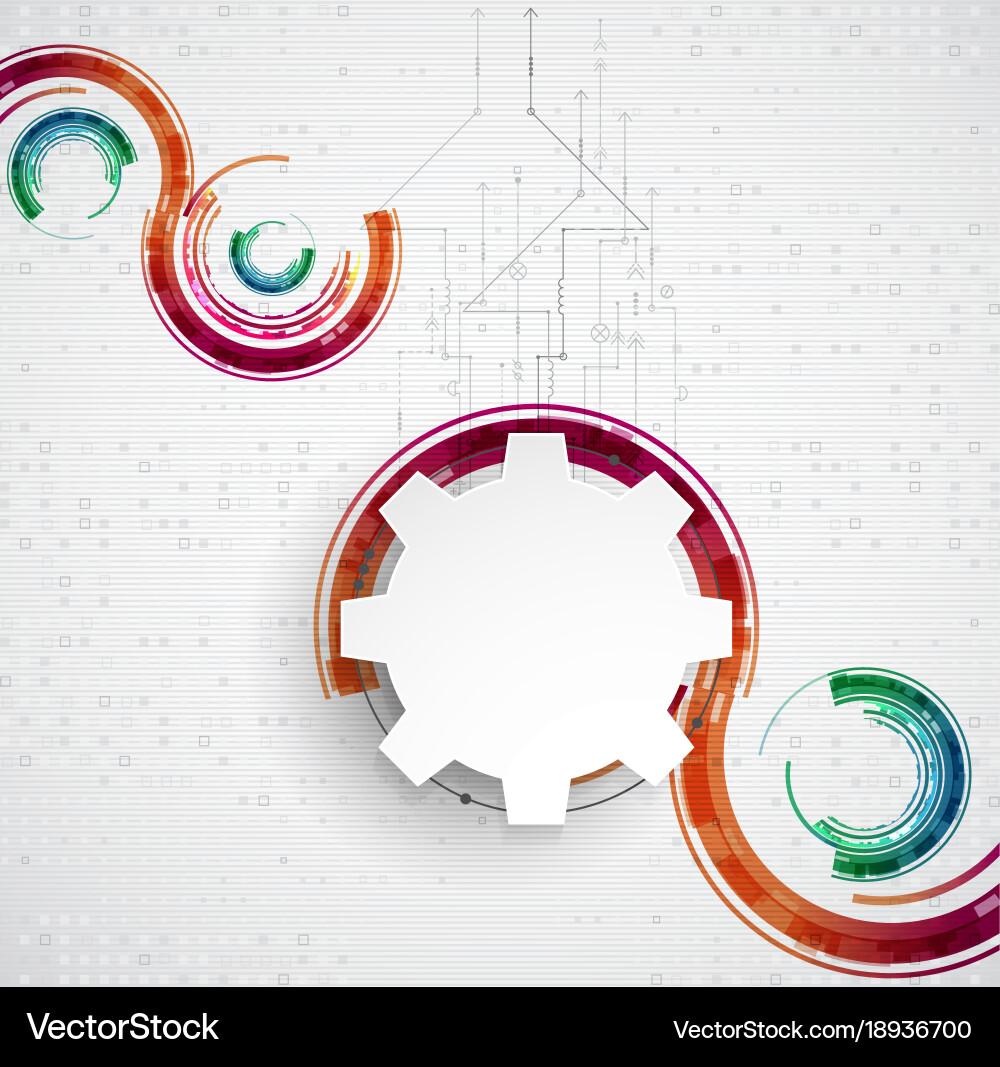 Hi-tech digital technology and engineering vector image