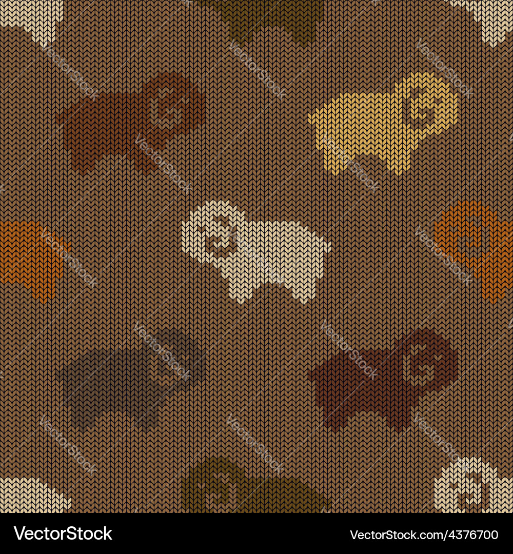 Seamless knitted pattern with sheep vector image