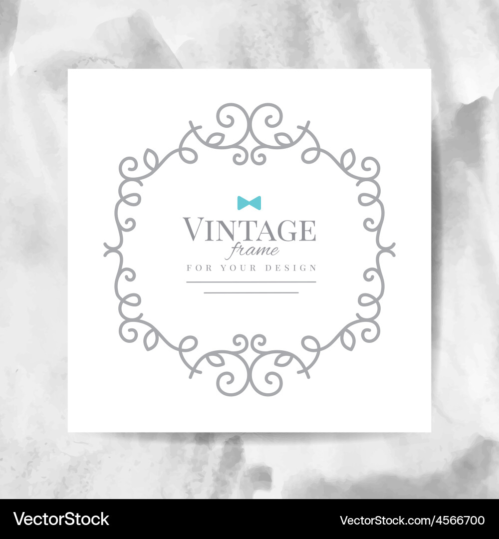Vintage frame vector image
