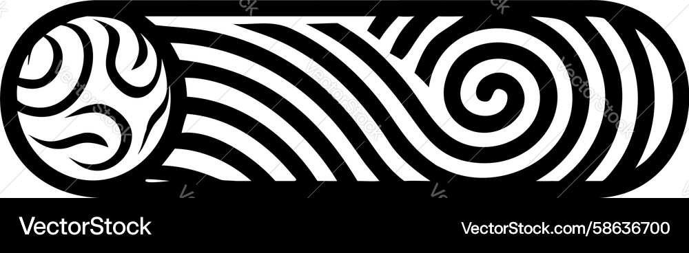 Zebra Swirl Pattern Icon Vector Image