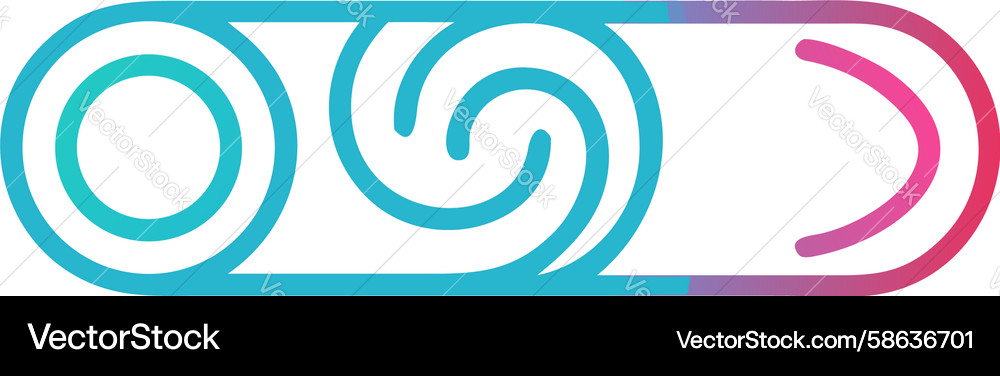 Abstract Spiral Connector Icon Vector Image