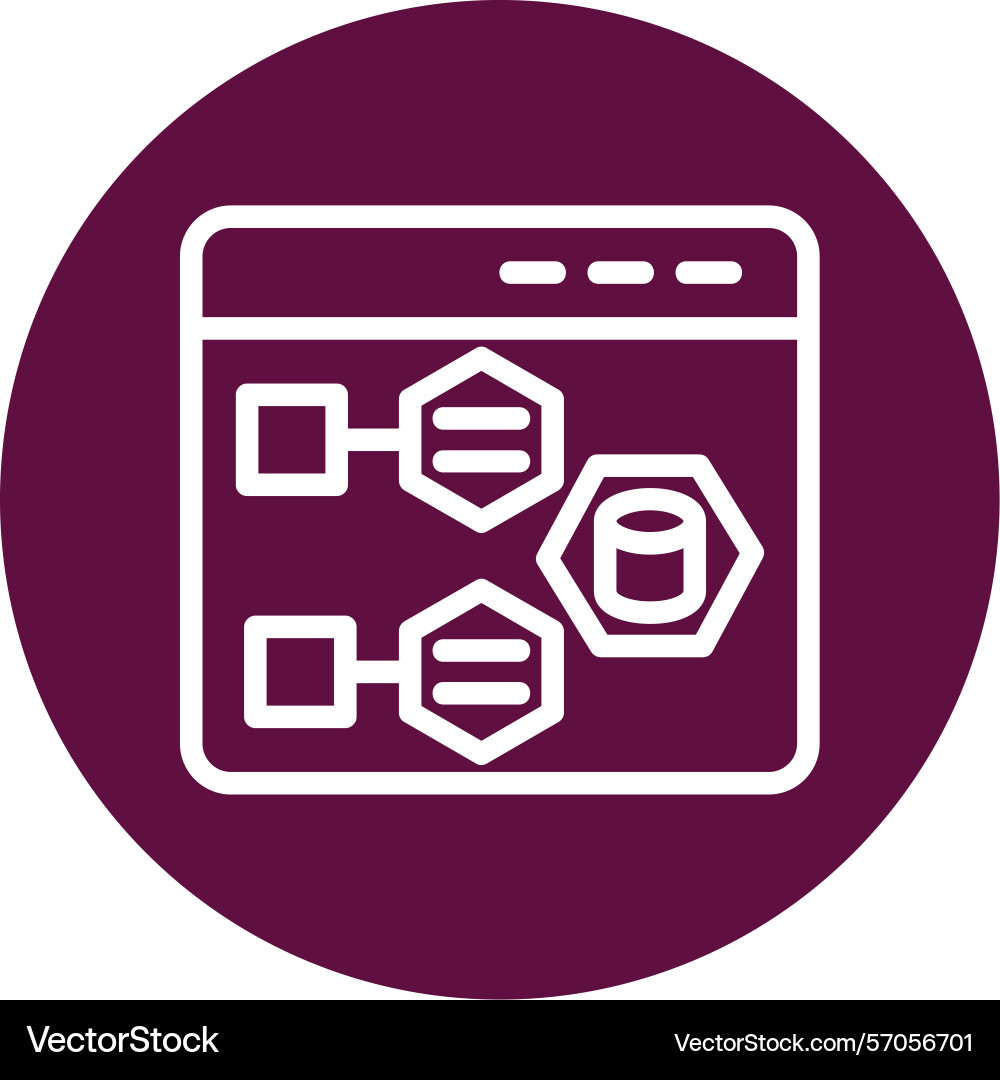 Architecture line circle style icon design vector image