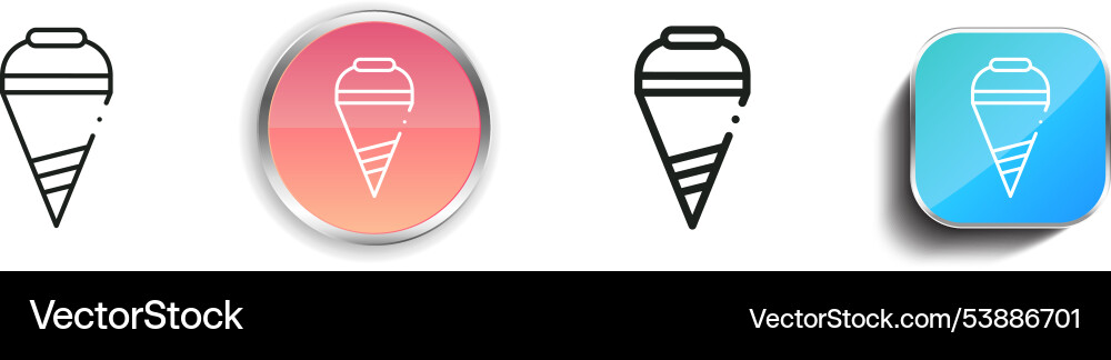 Fire icon thin linear regular and button style Vector Image