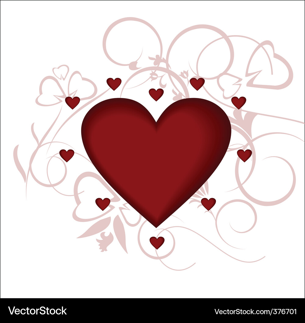 Heart love the valentines day Vector Image