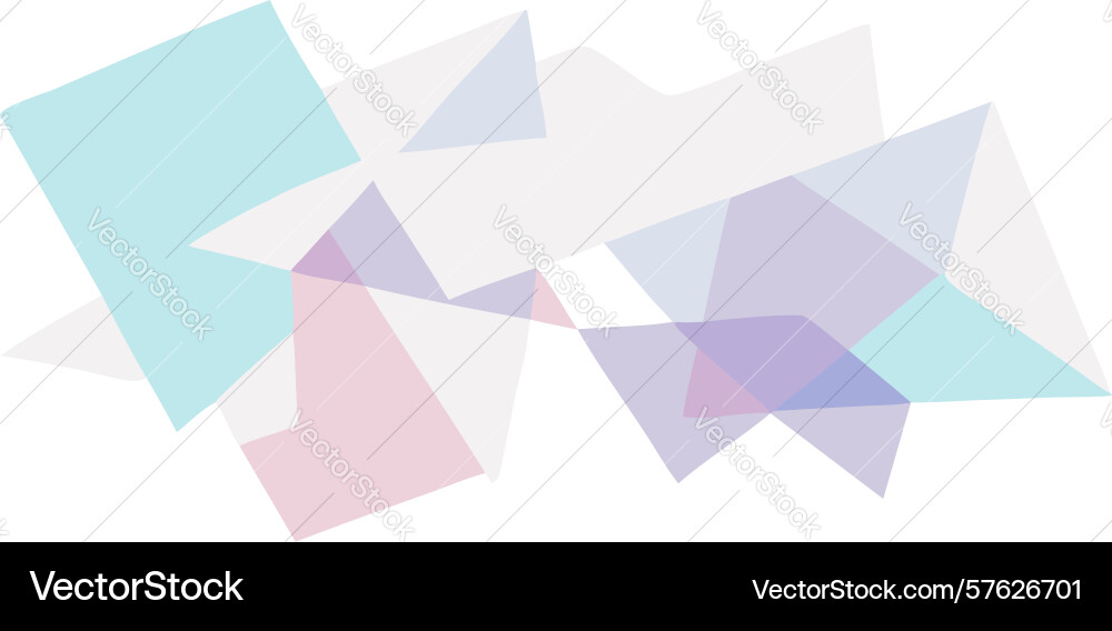 Overlapping translucent shapes abstract design vector image