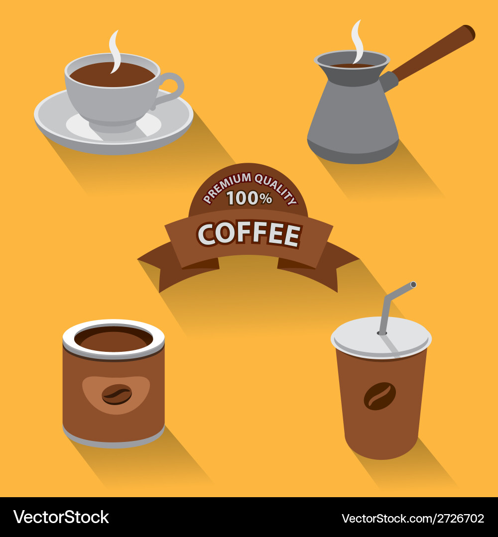 Coffee icon set Royalty Free Vector Image - VectorStock