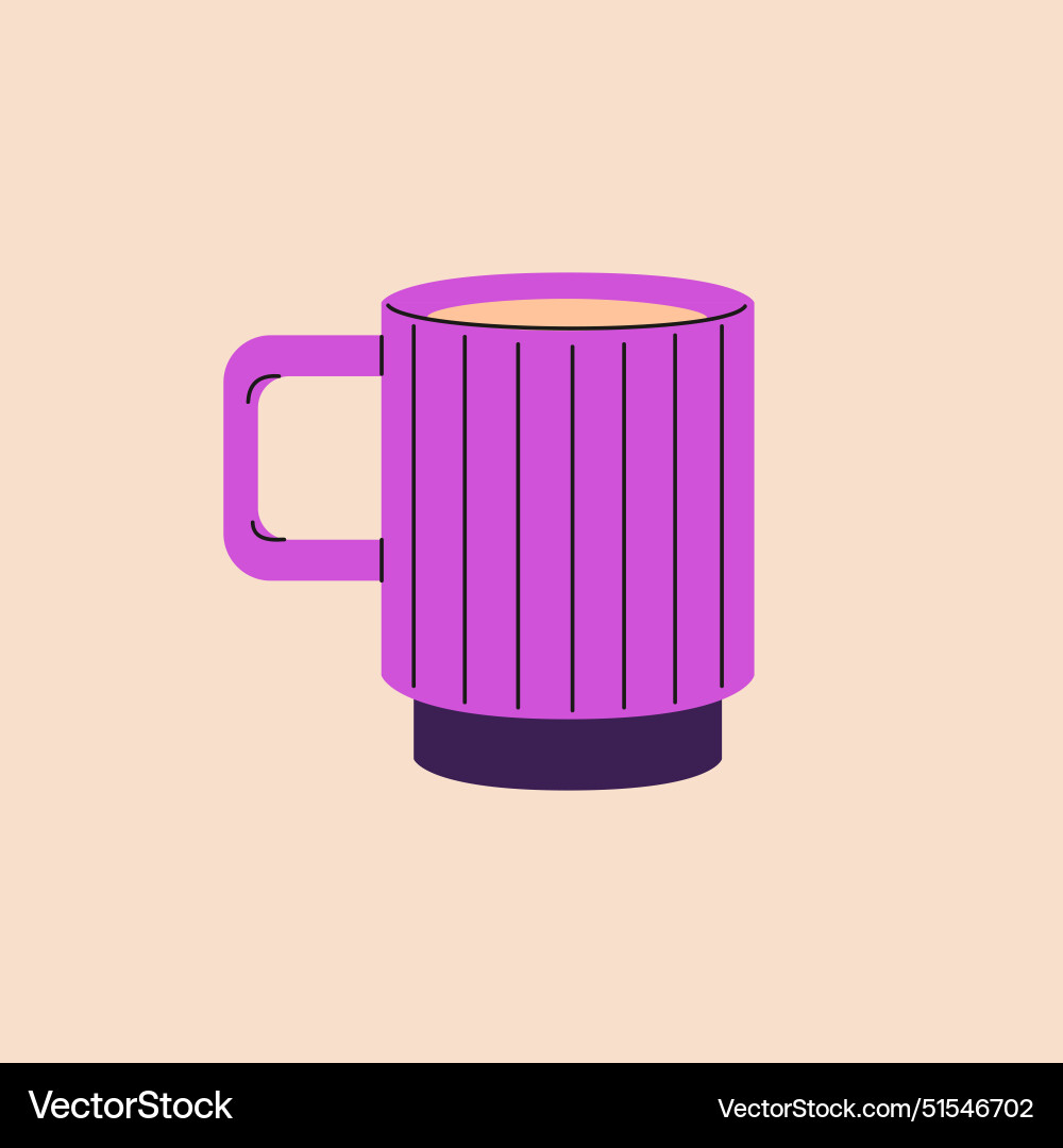 Design of angular form modern cup coffee cocoa Vector Image
