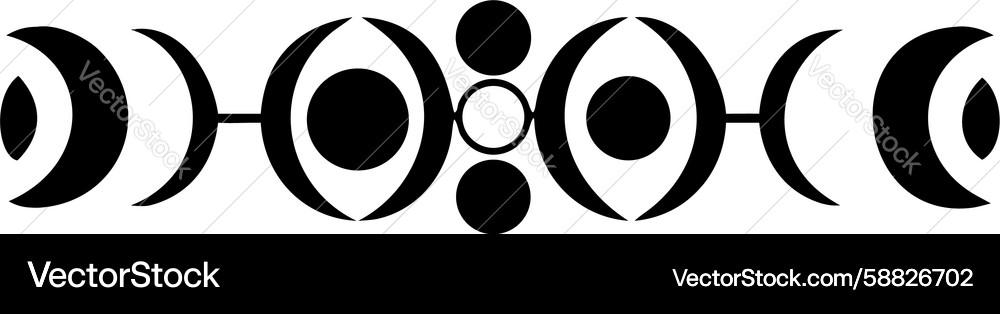 Interlocking Circle Pattern Vector Image