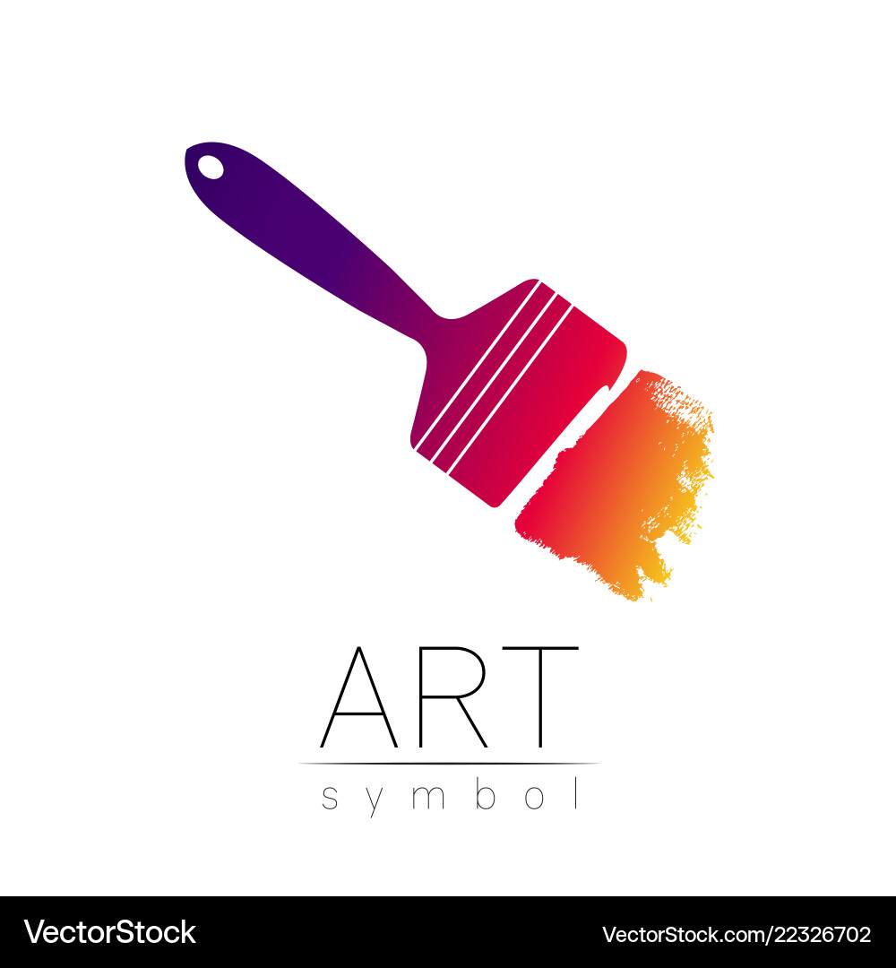 Modern Paint Brush Logo vector image