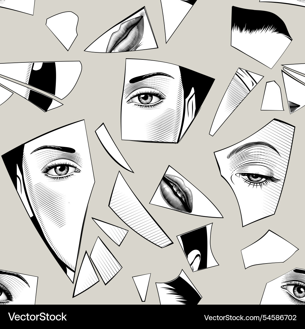 Seamless pattern on the background of fragments Seamless pattern on the background of fragments vector image
