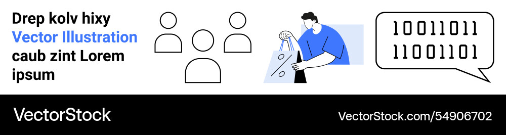 Team collaboration and coding tasks in a tech Team collaboration and coding tasks in a tech vector image