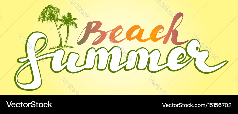 Tropical Beach Symbol Vector Image
