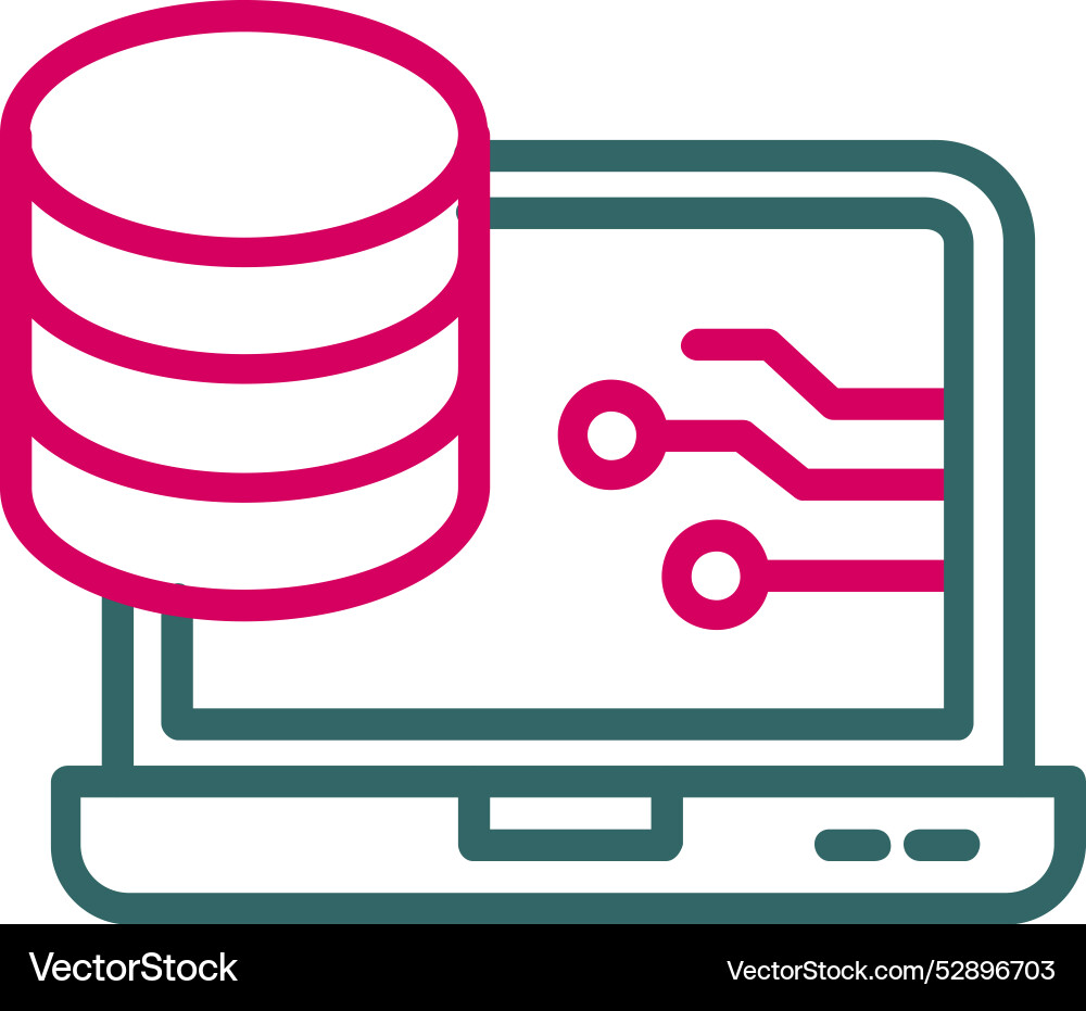 Big data line icon design Vector Image