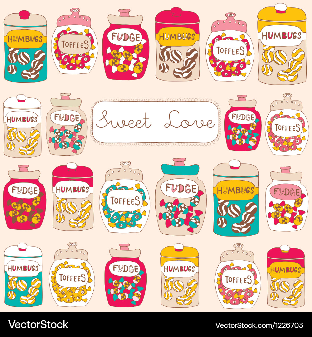 Candy seamless background Royalty Free Vector Image
