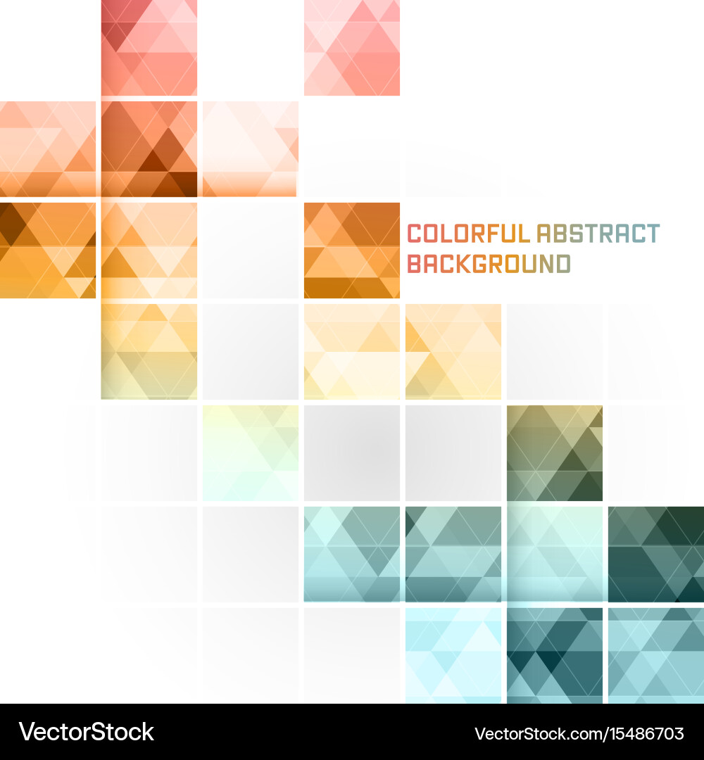 Colorful abstract background square mosaic pattern vector image