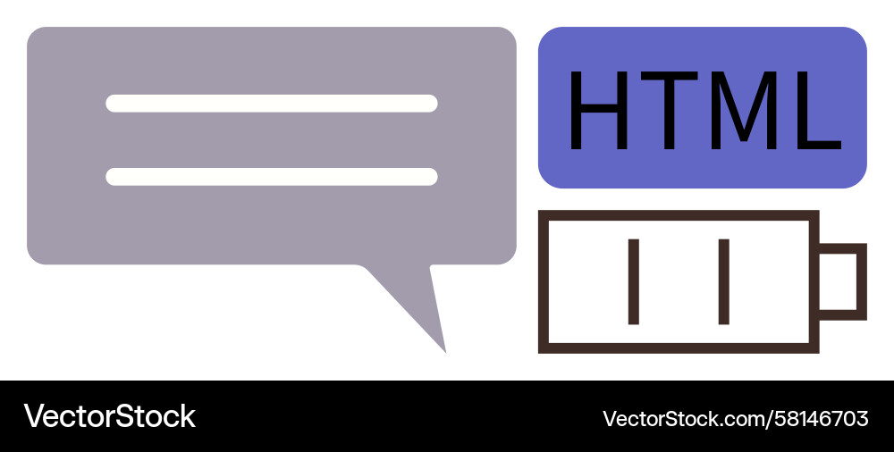 Digital Communication & Coding Concept Vector Image