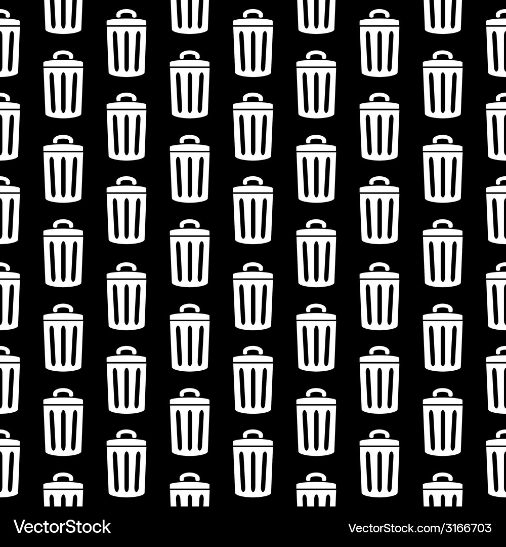 Garbage icon seamless pattern Vector Image