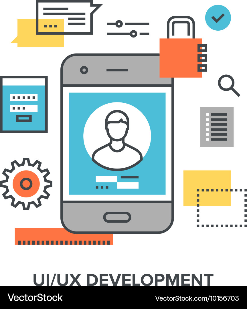 UI/UX Development Concepts vector image