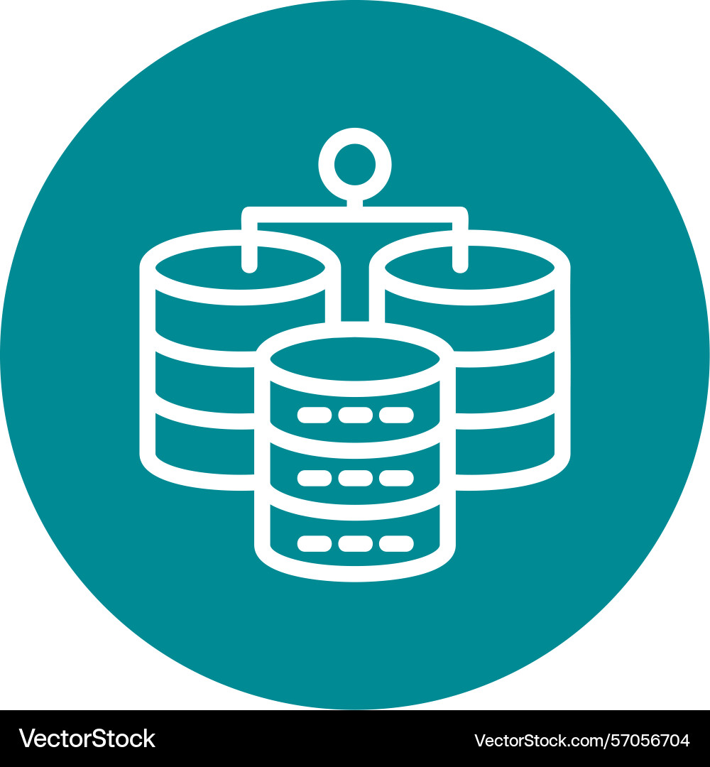 Big data line circle style icon design Vector Image