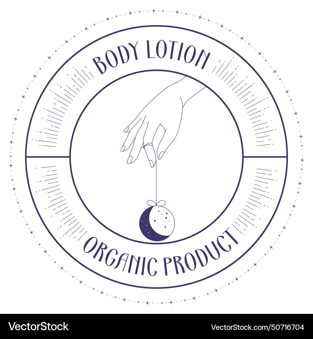 Body lotion organic product logotype or emblem Body lotion organic product logotype or emblem vector image