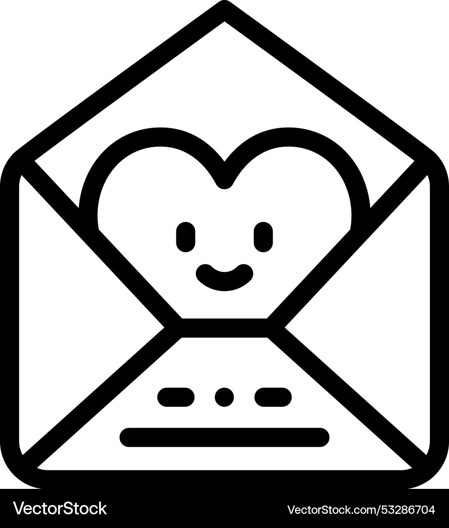 Envelope icon thin linear style design isolated Envelope icon thin linear style design isolated vector image