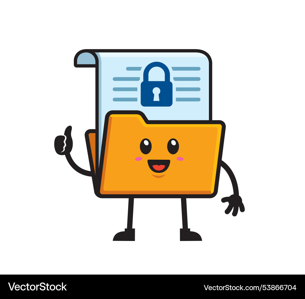 File folder mascot character design File folder mascot character design vector image