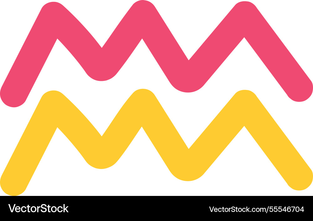Geometric shape zigzag lines modern abstract vector image