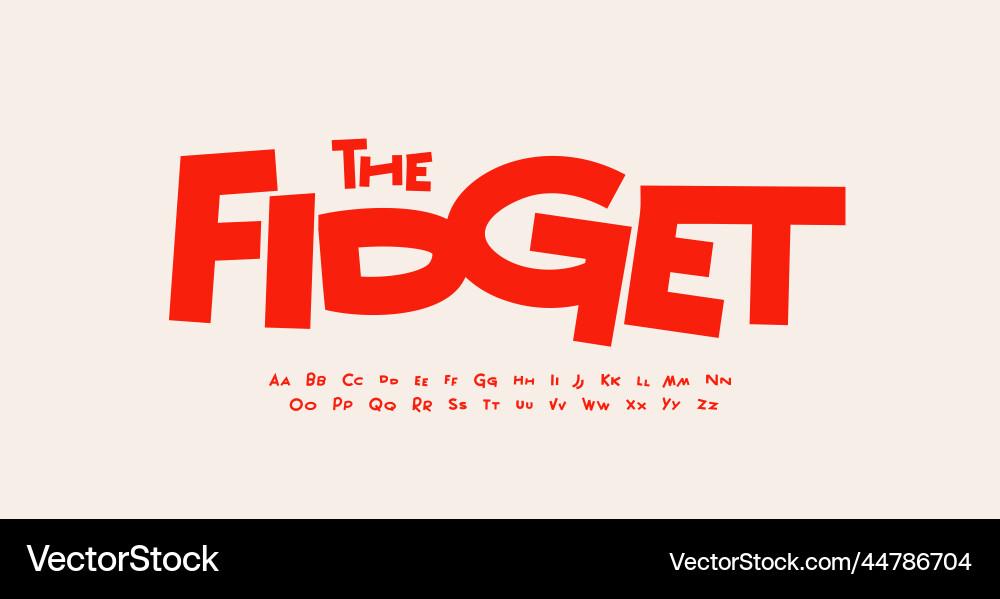 Jumpy Fidget Font - Energetic & Playful vector image