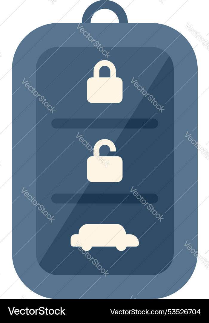 Modern car key fob with lock and unlock buttons Modern car key fob with lock and unlock buttons vector image