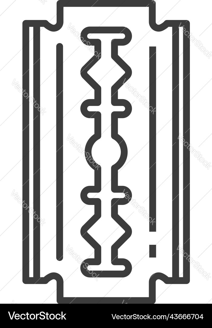 Old razor blade isolated sharp retro shaving tool Old razor blade isolated sharp retro shaving tool vector image