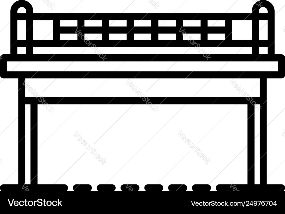 Ping pong table front view icon outline style Ping pong table front view icon outline style vector image