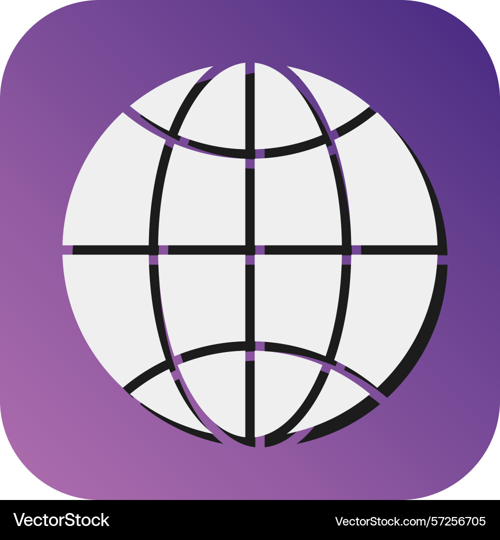 Browser glyph gradient background icon vector image