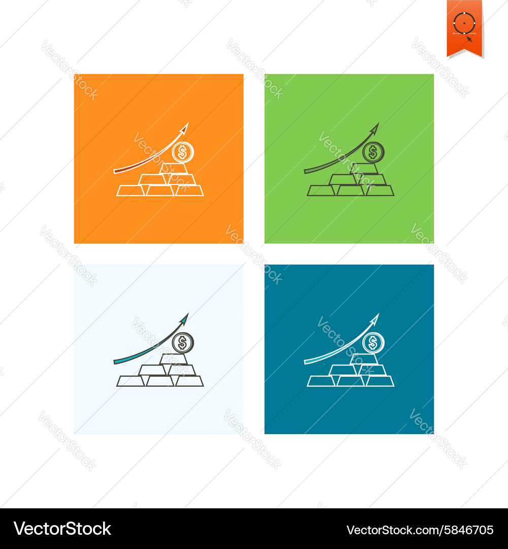 Business graph with arrow pointing up Vector Image