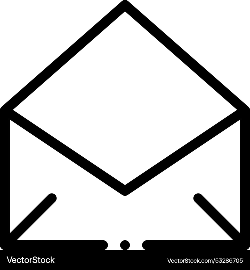 Envelope icon thin linear style design isolated Envelope icon thin linear style design isolated vector image
