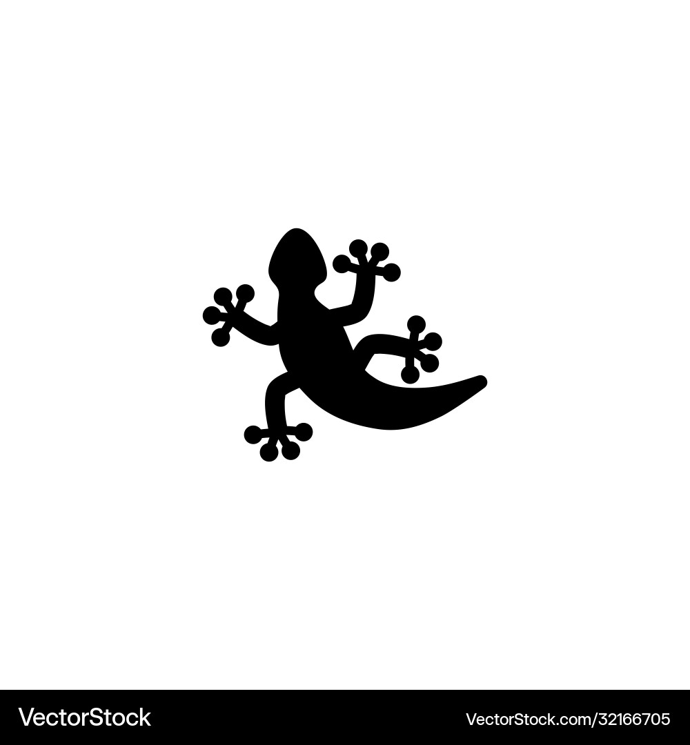 Gecko Tattoo Eidechse Reptilien Salamander flache Ikone Gecko Tattoo Eidechse Reptilien Salamander flache Ikone vektorbild