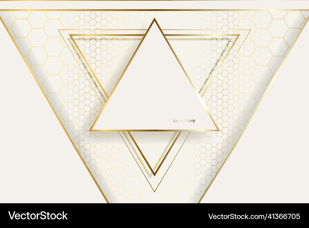 Golden lines triangular shape with sparkling Golden lines triangular shape with sparkling vector image