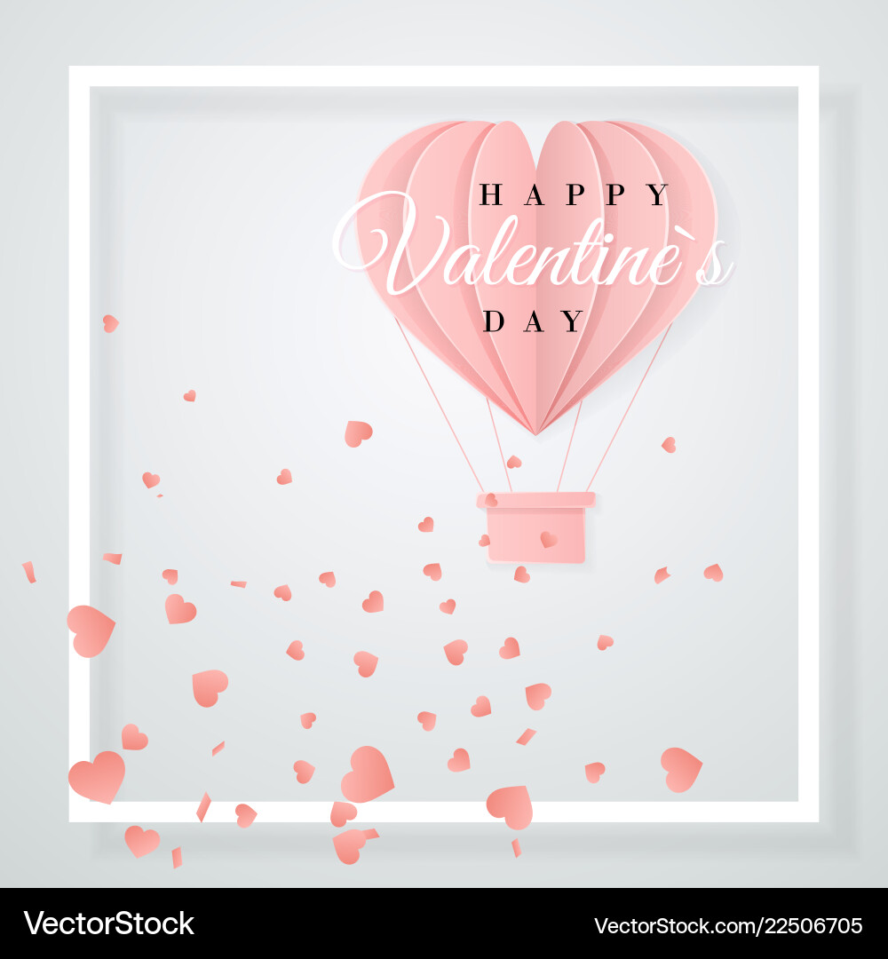Happy valentines day retro invitation card Happy valentines day retro invitation card vector image