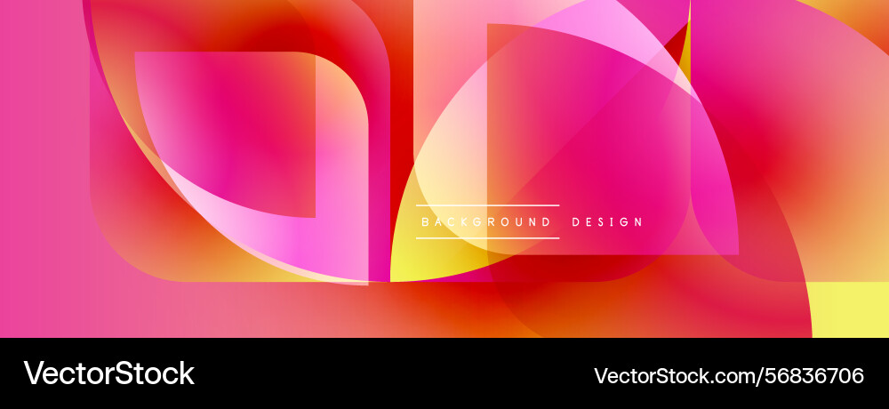 Abstract vibrant design overlapping shapes create Vector Image