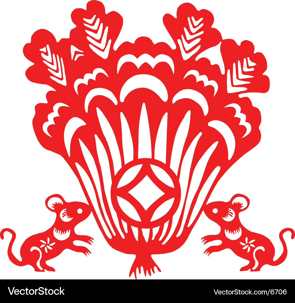 Chinese new year rat 2008 Vector Image
