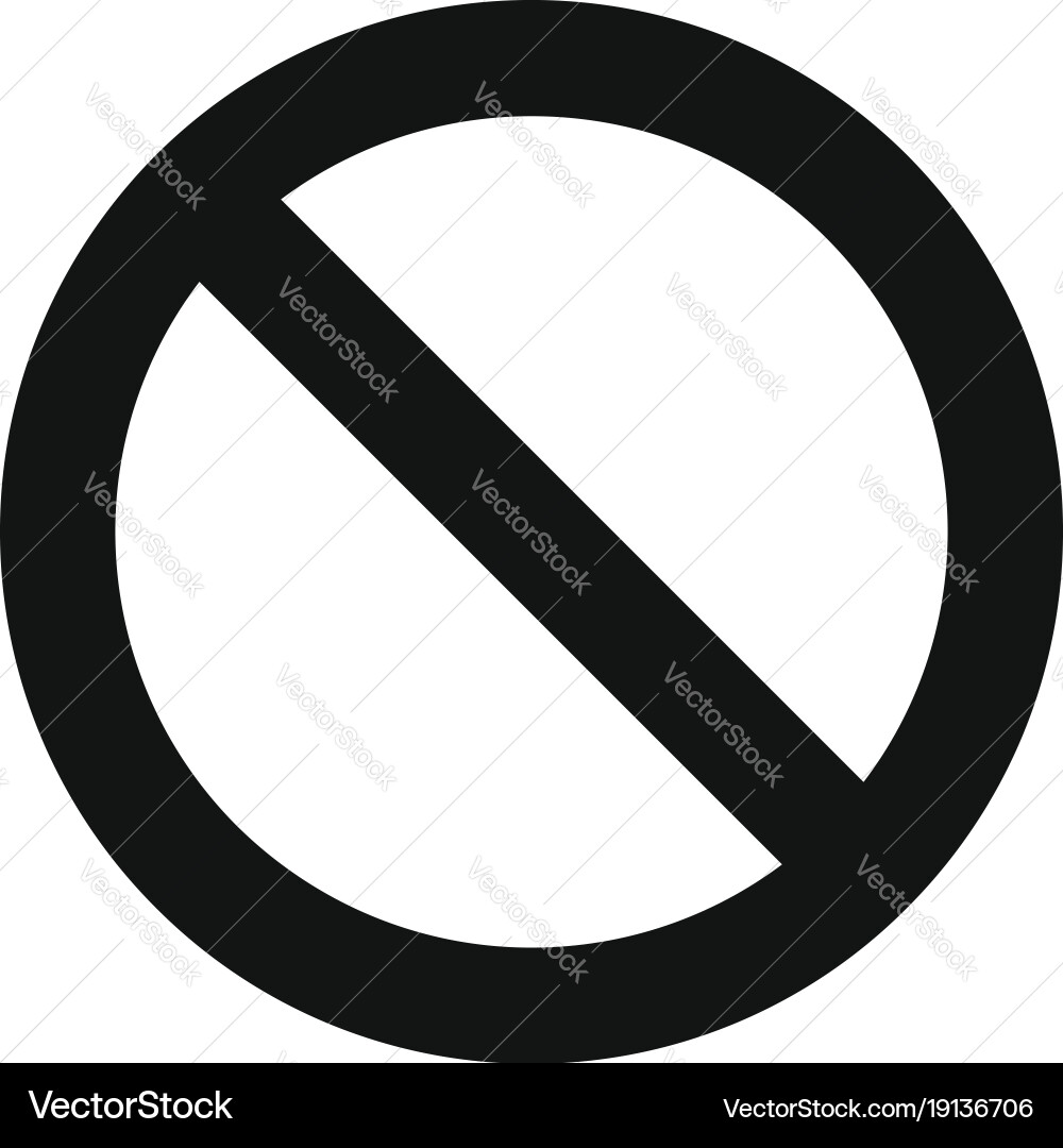 Cursor stop element icon simple black style Vector Image