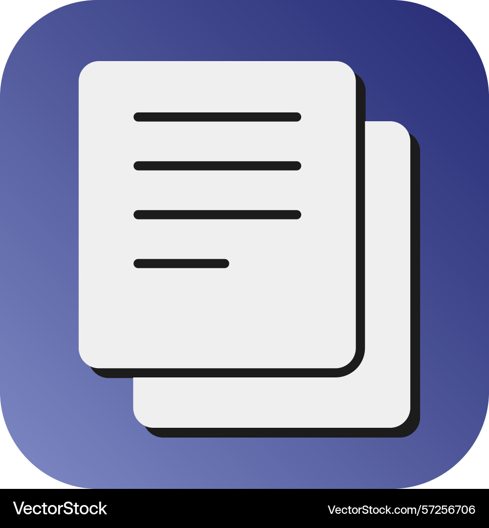 Document glyph gradient background icon vector image
