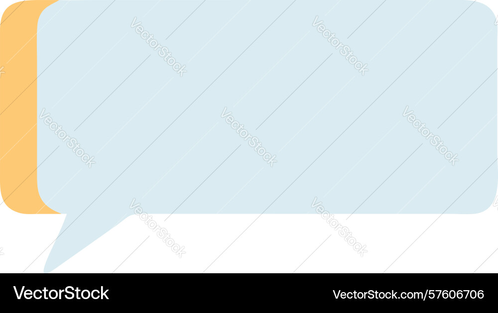 Minimalist rectangular speech bubble design vector image