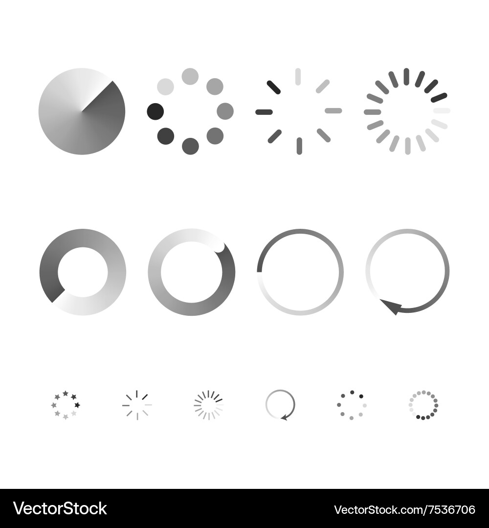 Set of icons showing the load vector image