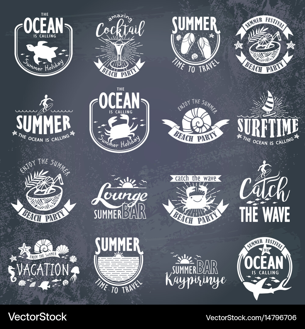 Summer designs on tropical beach background Vector Image