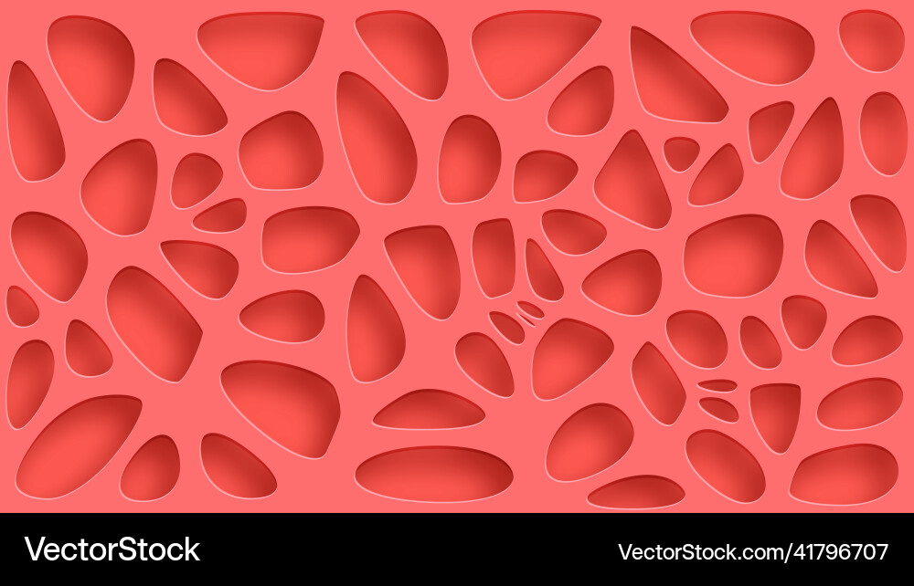 Abstract voronoi blocks cell pattern 3d geometric Vector Image