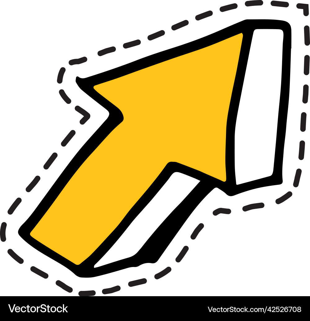 Arrow pointing up sticker or icon navigating Arrow pointing up sticker or icon navigating vector image